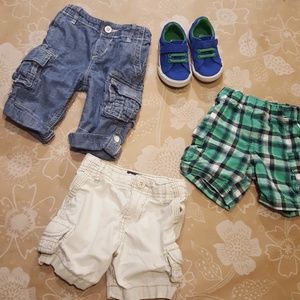 Bundle of Baby boy shorts and shoes☀️